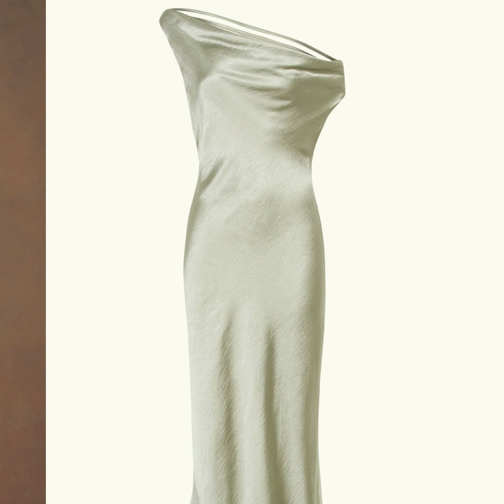 Meshki Yvette slip maxi dress size large in sage brand new